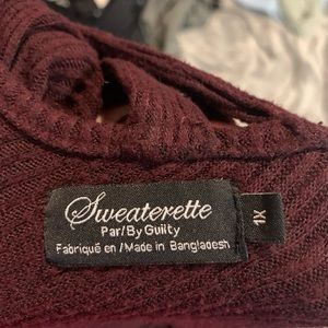 Burgundy oversize sweater